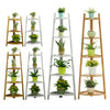 3-5 Tier Wood Corner Shelf Standing Shelving Plants Stand Storage Rack Home Deco