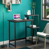 3 Tier Storage Shelves Desk Table with Bookshelf Laptop Table With Steel Frame
