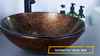 Tempered Glass Basin Sink Vanity Bathroom Clockroom Countertop Wash Bowl w/ Tap