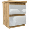 Bedside Cabinet Table Nightstand 30 x 30 x 40cm 2 Drawers Modern Design