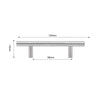 10pcs/Set Brushed Steel T Bar Handles Kitchen Cabinet Cupboard Drawer Door Knob
