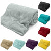 Faux Fur Mink Throw Luxury Super Soft Plain Large Bed Blanket Sofa Settee Throw