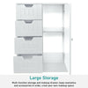 White Bedroom Bathroom Cabinet Cupboard Storage Dresser 4 Drawer + 1 Door Unit