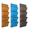 4 TIER OVER THE DOOR HANGING HOOKS ORGANISER STORAGE POCKETS WARDROBE UNIT