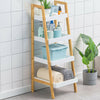 4 Tier Wooden Ladder Shelf Bookcase Kitchen Living Room Storage Rack Organizer