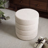 Faux Fur Footstool Dressing Table Stool Bedroom Makeup Chair Seat Round Footrest