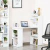 Space Saving Computer Desk Workstation with Shelves Storage Combo Bookcase Table