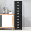 10 Drawer Metal Home Office Filing Cabinet Large File Storage Cupboard w/Castors