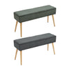 Upholstered Dining Bench Corduroy Stool Home Seating Hallway Waiting Room Bench