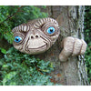ET Alien Face Finger Ornament Resin Statue Garden Wall Tree Home Creative Decor