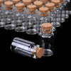 50pc 40mm Small Mini Glass Jars Corks Wedding Favours Craft Art Vial Bottles NEW