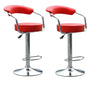2 x Bar Stools Gas Lift Faux Leather Breakfast Kitchen Swivel Barstool Pub Chair