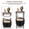 Bedside Table Cabinet Small Side Table Nightstand Storage Basket Organizer Stand