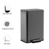 30L 50L Stainless Steel Fingerprint-Proof Pedal Waste Bin Rubbish Trashcan
