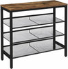 HOOBRO Shoe Rack 4-Tier Shoe Shelf Storage Organizer Unit with 3 Mesh Shelves
