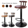 2x Bar Stools Faux Leather Kitchen Cafe Swivel Bar Stool Padded Chair Gas Lift