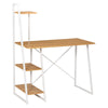 Home Office Computer Desk Study Writing Table with 3-Tier Storage Shelves