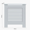 Small Radiator Cover Modern White Painted Horizontal Grill Wall Cabinet Home UK