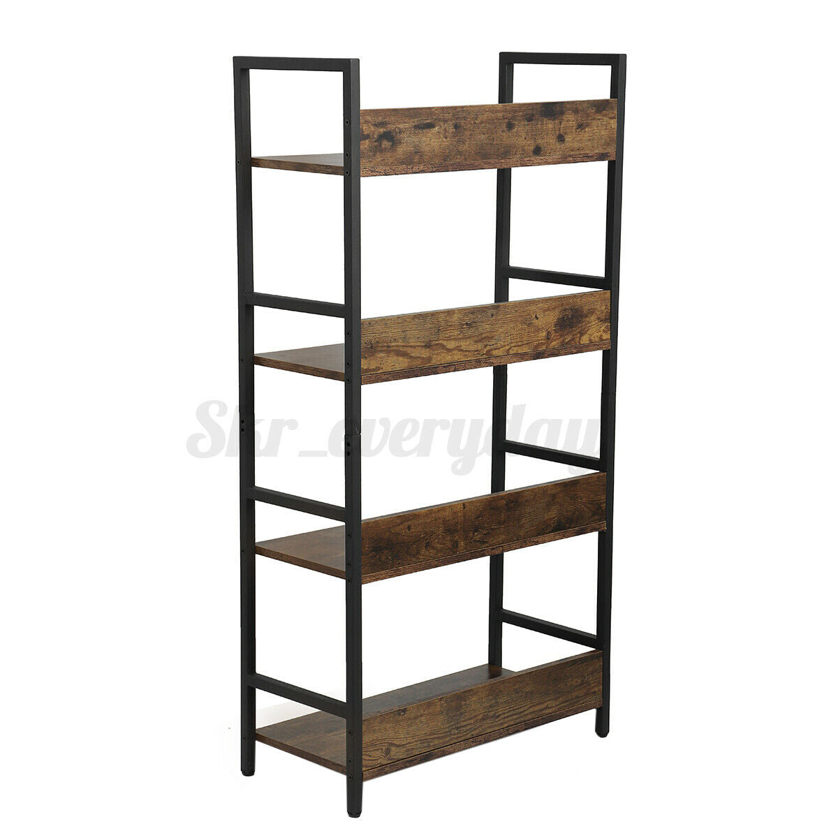 Industrial Ladder Shelf 4 Tiers Bookshelf Plant Flower Stand Storage Rack Home