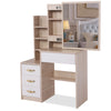 Dressing Table With Drawers Mirror Stool Set Makeup Desk Vanity Table Bedroom