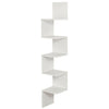White Shelf Wall Unit Bookcase 5 Tier Floating Corner Book Storage Display Stand