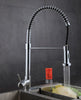 Swivel Spout Kitchen Sink Mixer Taps with Pull Out Bidet Spray Tap Chrome Brass
