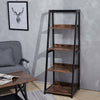 Tall Bookshelf Ladder Shelf Bookcase Industrial Storage Display Shelving Stand