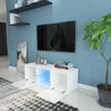 Modern TV Unit Cabinet Stand High Gloss Doors with Blue LED Lights Matt Body UK