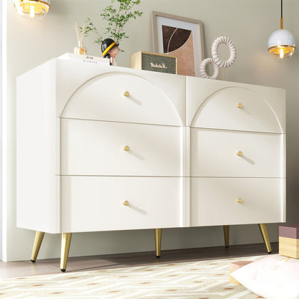 Bedroom Modern Chest of 6 Drawers White Storage Cabinet Home Bedside Furniture
