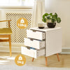 Modern Bedside Cabinet End Table Nightstand 3 Drawer Bedroom Storage Furniture