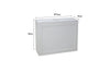 White Shaker Slimline MDF Multi-purpose Bathroom Storage Unit, 49.5 x 16 x 40cm