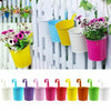 10 Pcs/Set Hanging Metal Flower Bucket Plant Pot Home Decor Garden Fence Balcony