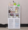 White Wood Bathroom Storage Cabinet Cupboard Bedroom Storage Unit Free Standing