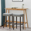 Set of 2 Saddle Bar Stools Upholstered Counter Stool Home Kitchen Dinning Chairs