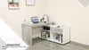 L-Shaped Computer Desk Home Office Study Table Corner Desk with Shelves Drawer
