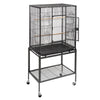 Large Metal Bird Cage Aviary Parrot Finch Budgie Canary Cockatiel w/Stand Wheels