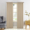 2 Panels Curtain Blackout Ring Top Drapes for Bedroom Beige Drapes Modern New