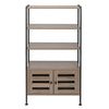 Storage Cabinet Bookcase Bookshelf Doors Shelving Display Unit Small Organiser