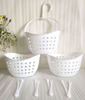 Plastic Bathroom Basket Shower Caddy Hanging Rack Tidy Shelf Organiser Storage