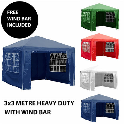 Gazebo Marquee Party Tent With Sides Waterproof Garden Patio Outdoor Canopy 3x3m