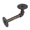 4pcs Shelves Brackets Industrial Antique Pipe Black Iron Wall Mounted Hanging