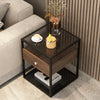 Tall Tempered Glass End Table Side Coffee Table Home Bedside Nightstand Cabinet