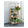 Bamboo Wooden Shelf Plant Stand Folding Multi Tier Ladder Storage Indoor Outdoor