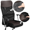 Office Desk Chair Leather Computer Chair with Back Support and Arms Home Study
