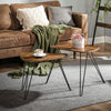 Industrial Small Coffee Table Set of 2 Modern Nesting Tables Nest Side End Metal
