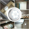 3x 6LED Motion Sensor Lights PIR Wireless Night Light Battery Cabinet Stair Lamp