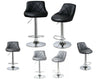 2X Bar Stools PU Leather Swivel Gas Lift Chair Kitchen Breakfast Pub Black,Grey