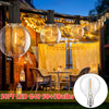 50FT Globe Outdoor Garden Festoon Fairy String Lights 50+3 Bulbs Mains Powered