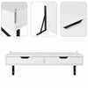 Wall Mounted Computer Desk Floating White Table Space Saving Storage Workstation