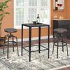 Industrial Bar Kitchen Table Square Tall Table for Home Bar Bedroom Living Room